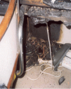 전기화재 멀티콘센트 과열에 의한 연구실 화재사고 이미지