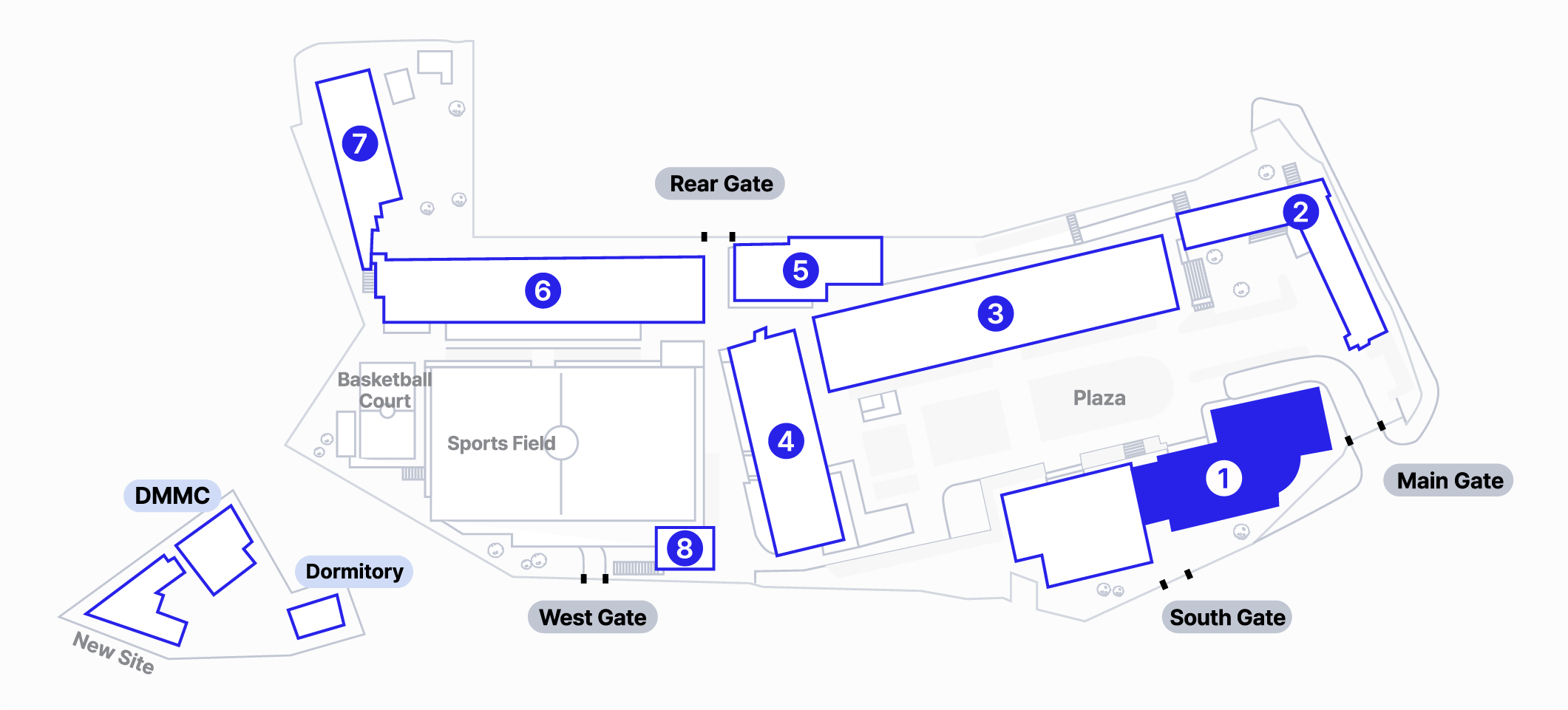 1호관(대학본부) 지도